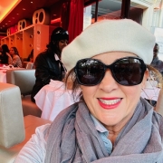 Tania in a white beret